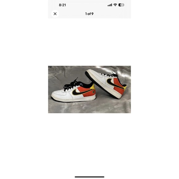 Nike Air Force LV8 (GS) ROSWELL RAYGUNS 7Y White /Orange